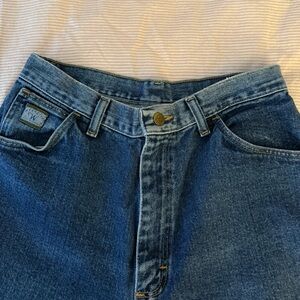 Wrangler High Rise Denim Jeans - Classic Blue